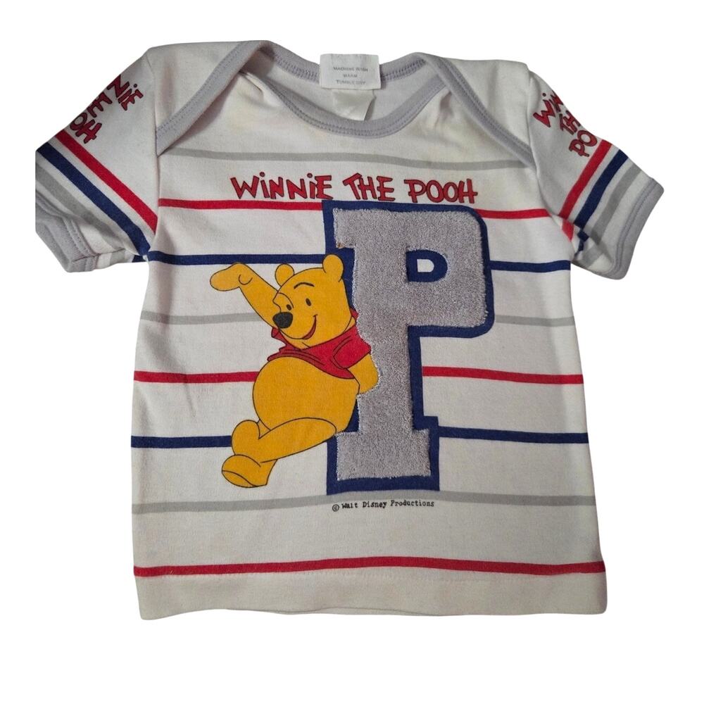 Vtg 90’s Baby Disney Winnie The Pooh Embroidered Hong Kong Varsity 12 Mth